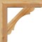 Ekena Millwork Olympic Block Rough Sawn Bracket w/ Offset Brace, Western Red Cedar, 6"W x 24"D x 24"H BKT0604X24X24OLY05RWR - alternate 4